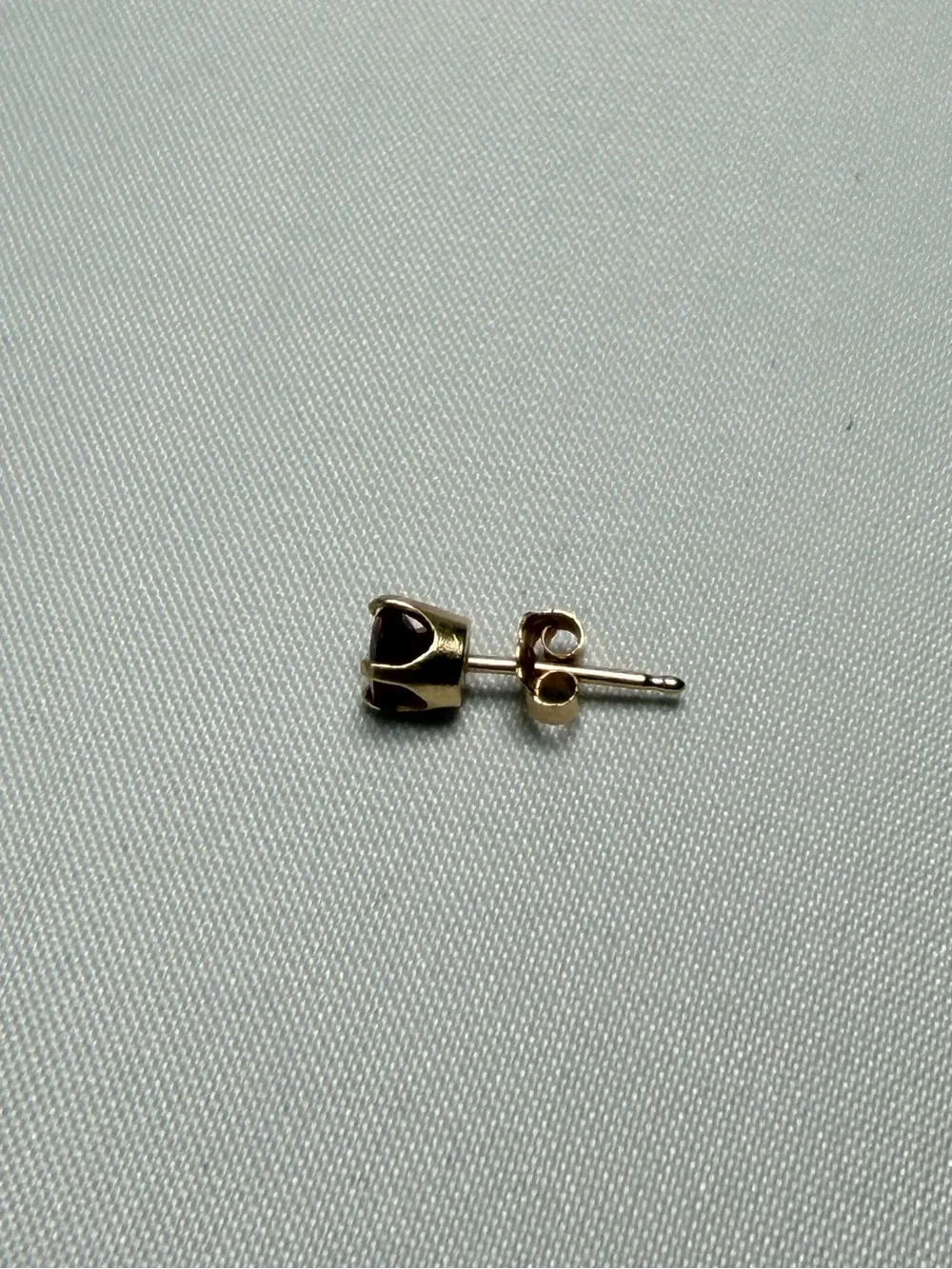 Solid 14K Yellow Gold Lab Created Ruby Stud Earrings 4mm Round July Birthstone